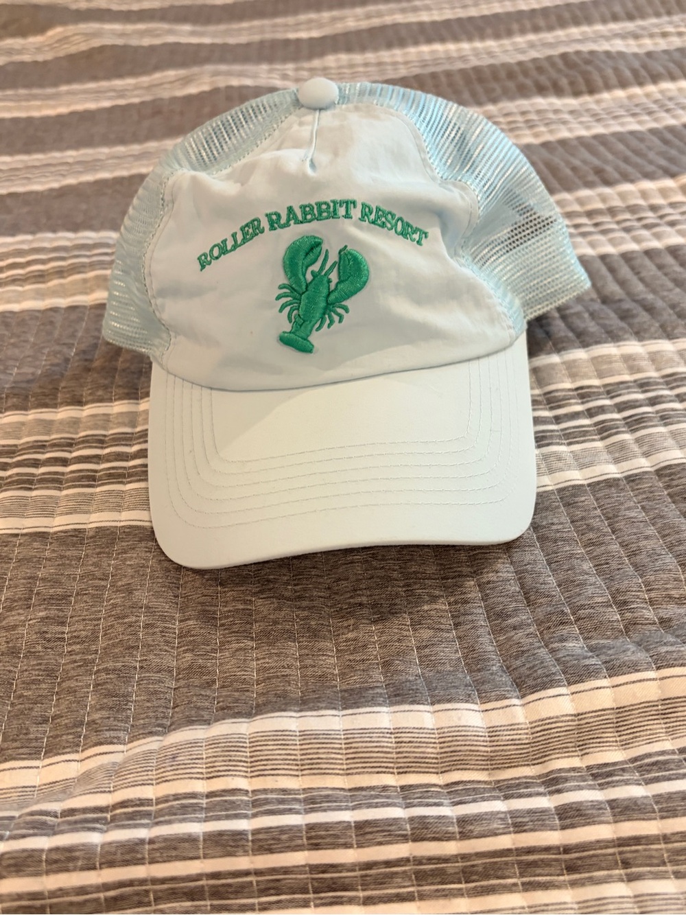 NWOT Roller Rabbit Light Blue Mesh Baseball Cap